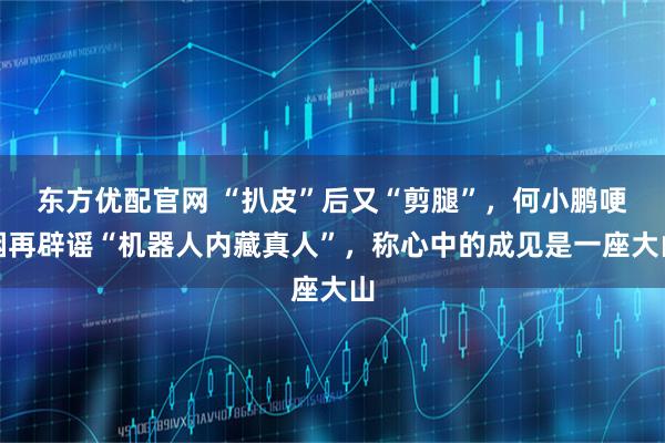 东方优配官网 “扒皮”后又“剪腿”,何小鹏哽咽再辟谣“机器人内藏真人”,称心中的成见是一座大山